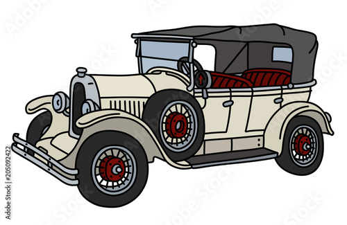 The vintage cream convertible