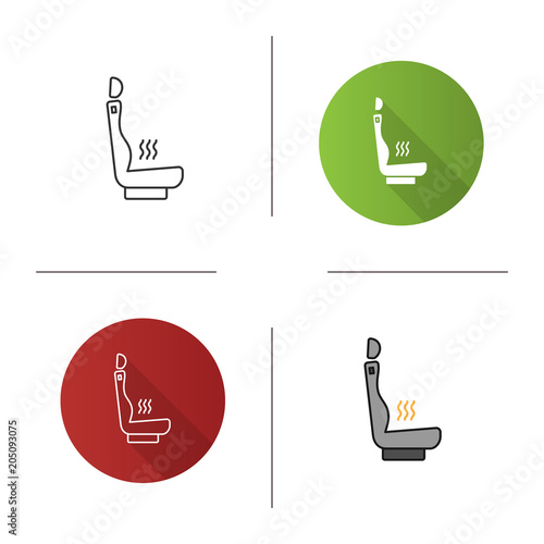 Heated car seat icon