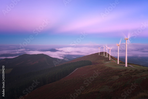 renewable energy with wind turbines