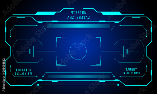 Futuristic User Interface HUD Illustration Vector Background