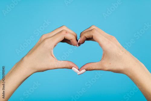 Hands showing heart sign