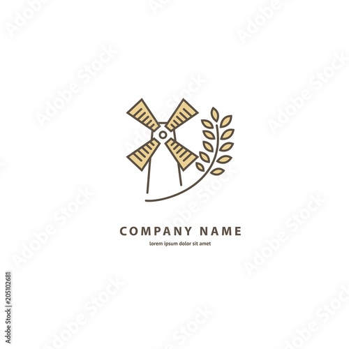 Vector stock logo, abstract agriculture vector template.