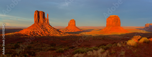 Sunset view at Monument Valley, Navajo Nation, USA