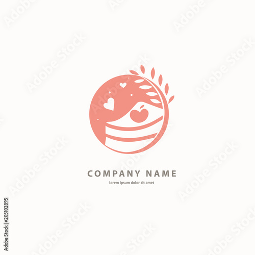 Vector stock logo, abstract dessert vector template.