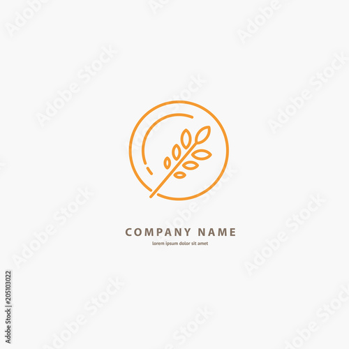 Vector stock logo, abstract natural, healthy, bio food vector template.