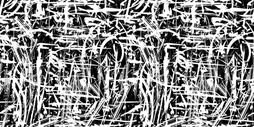 Vector seamless abstract grunge background, white and black color. Seamless pattern. Grunge texture, abstract, scratched, dirty, stained, rubbed surface. Vector EPS 10.