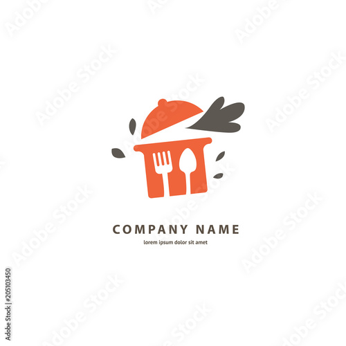Vector stock logo, abstract food vector template.