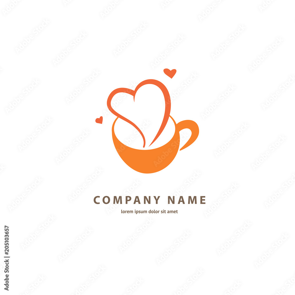Vector stock logo, abstract sign of cafe, vector template of cafeteria and bistro. Vector stock logo, abstract sign of cafe, vector template of cafeteria and bistro.