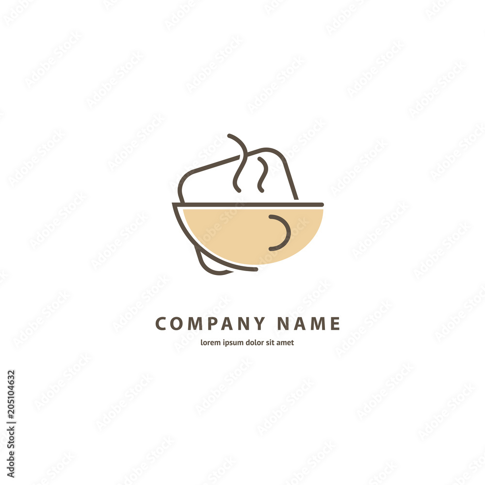 Vector stock logo, abstract sign of cafe, vector template of cafeteria and bistro. Vector stock logo, abstract sign of cafe, vector template of cafeteria and bistro.