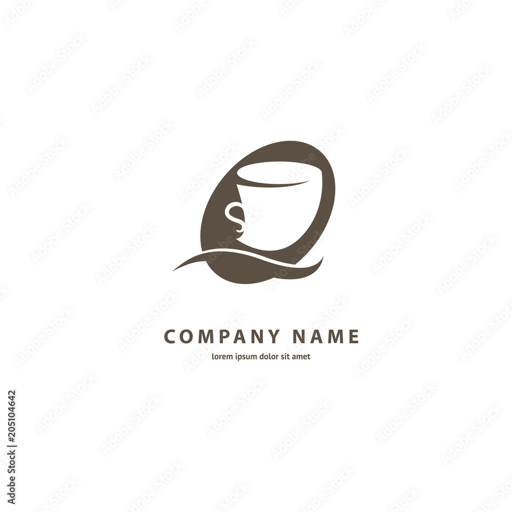Vector stock logo, abstract sign of cafe, vector template of cafeteria and bistro. Vector stock logo, abstract sign of cafe, vector template of cafeteria and bistro.