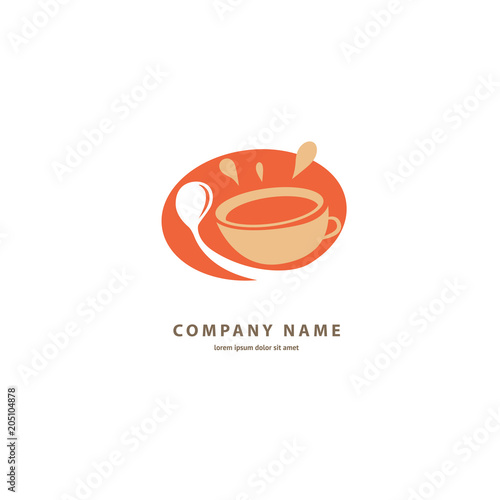 Wallpaper Mural Vector stock logo, abstract sign of cafe, vector template of cafeteria and bistro. Torontodigital.ca