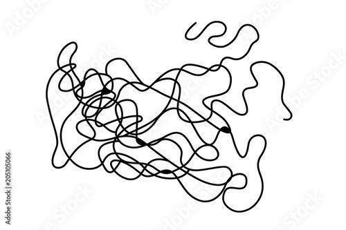 Scribble, abstract line art , vector illustration.