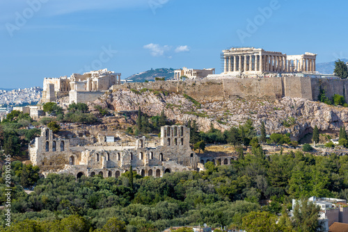 Scenic view of the Acropolis of Athens, Greece