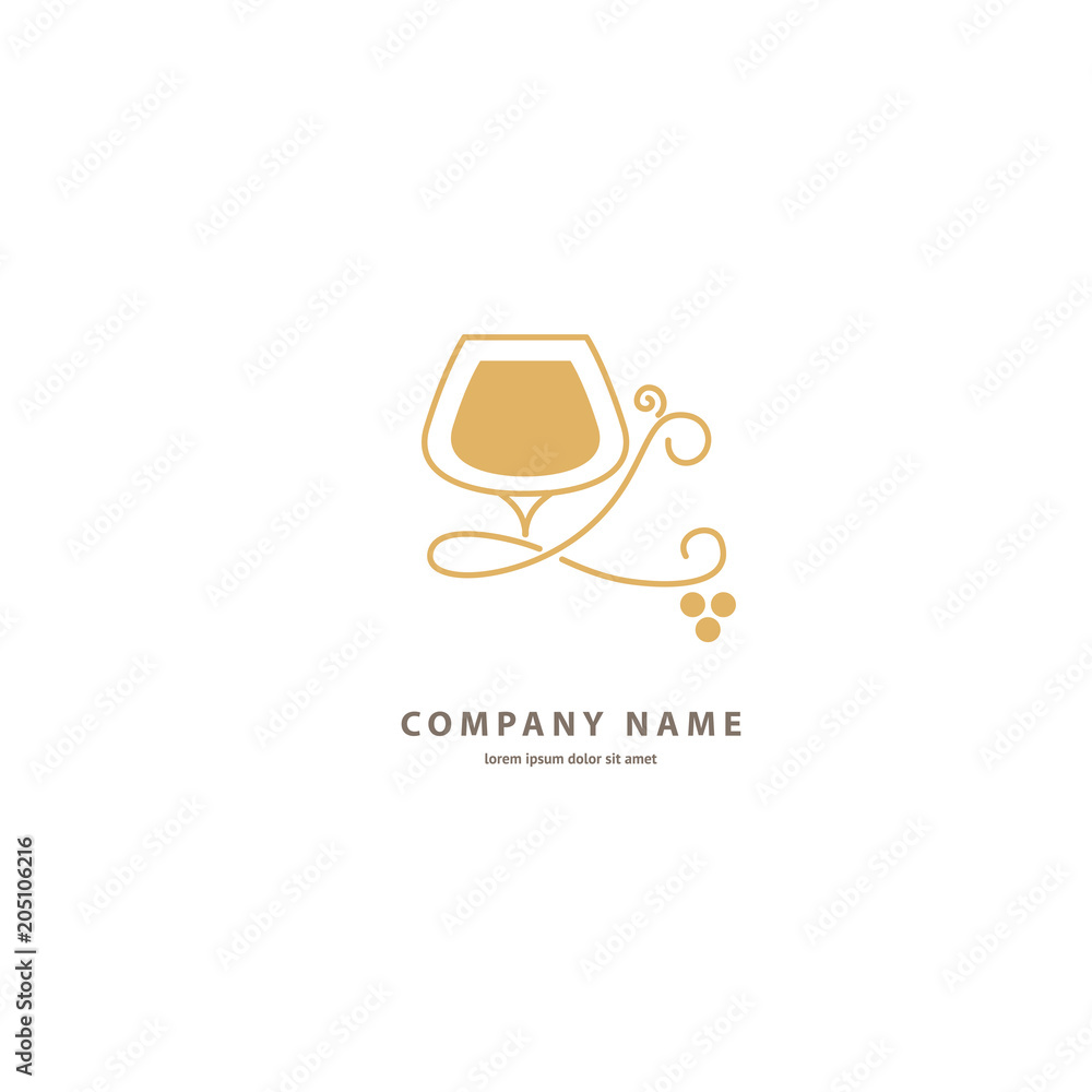 Vector stock logo, abstract wine vector template. Vector stock logo, abstract wine vector template.