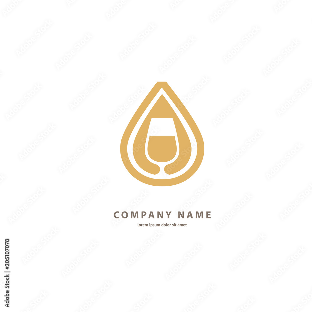 Vector stock logo, abstract wine vector template. Vector stock logo, abstract wine vector template.
