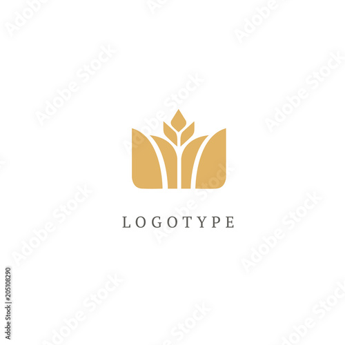 Vector stock logo, abstract crown vector template.