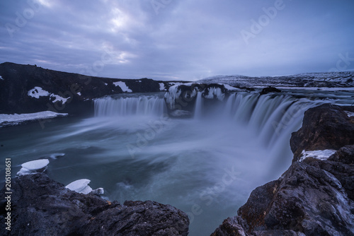 Stunning view of Godafoss Waterfall in the morning on e of the landmark in Iceland