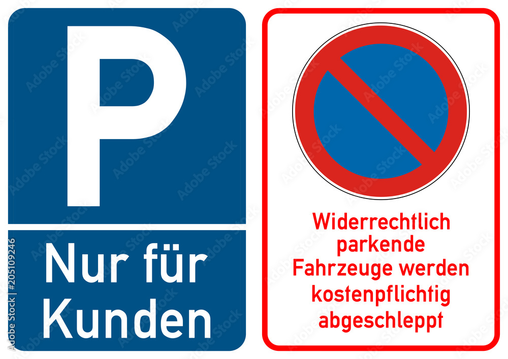 Parkende Pkw Dürfen Mit Der Parkleuchte Gesichert Werden ks302 Kombi-Schild - spr84 SignParkRaum - P - Parken nur für Kunden
