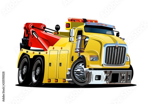 Cartoon tow truck