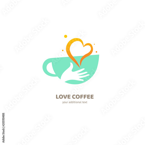 Vector stock logo  abstract cafe  cafeteria and bistro vector template.