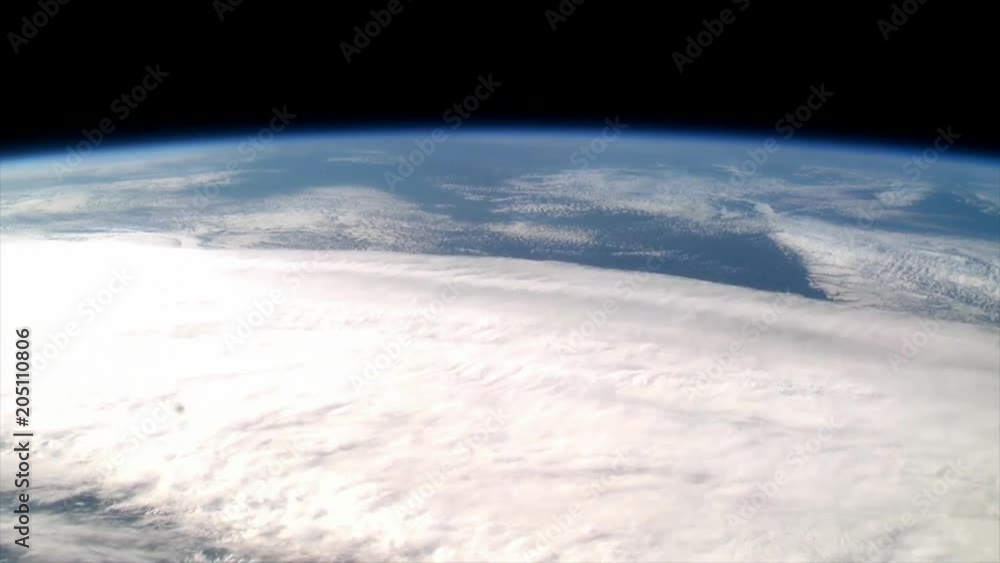 Wide, thick clouds on Earth from outer space Wide, thick clouds on Earth from outer space