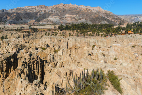 Stone formations in Valle de la Luna (Moon Valley) near La Paz, Bolivia