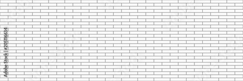 horizontal modern white brick wall for pattern and background,vector illustration
