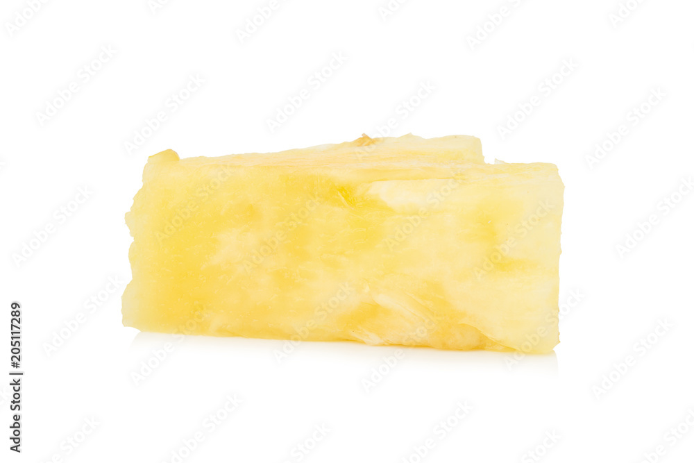 Pineapple piece isolated on white background