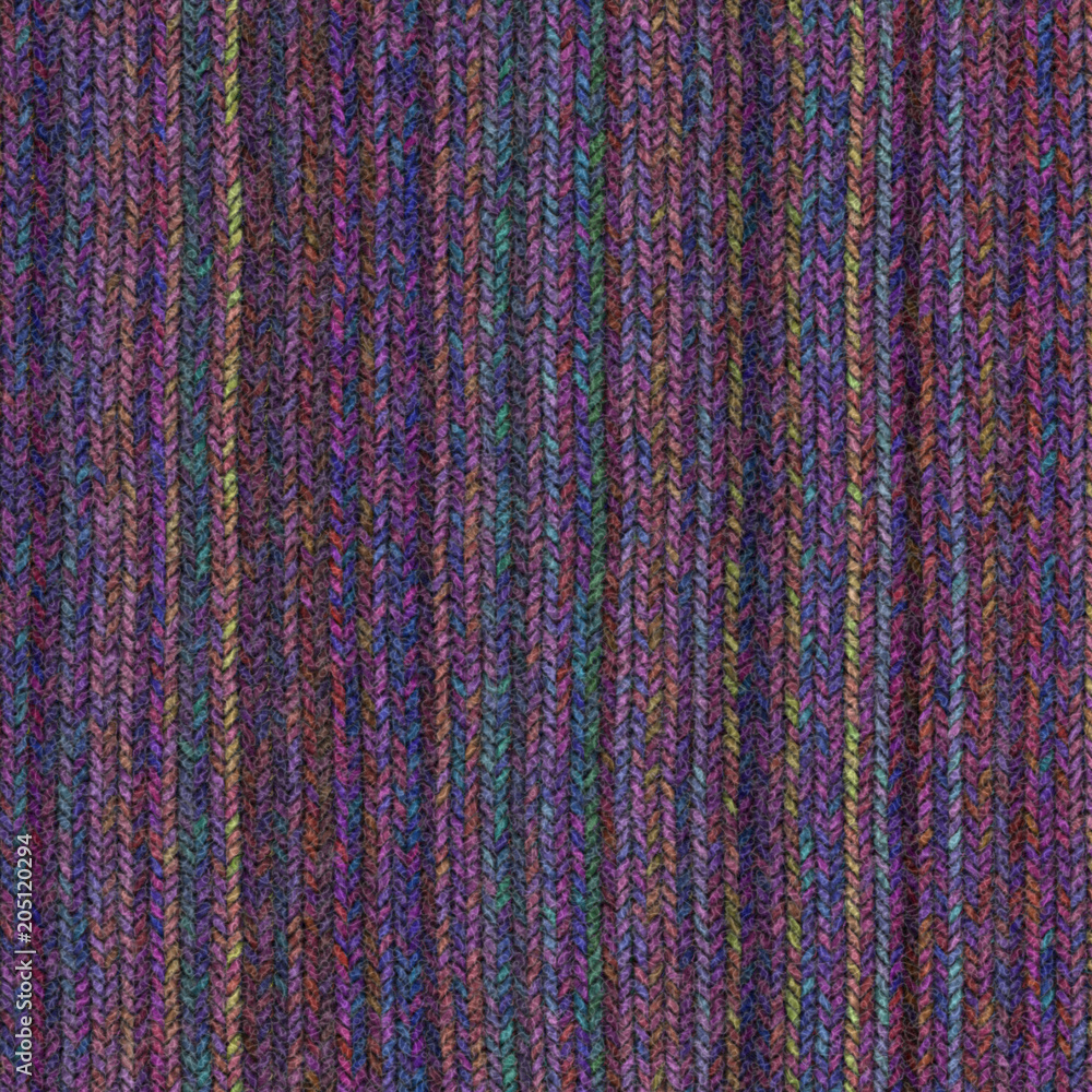 Knitted colorful pattern with vertical stripes. Digital artwork creative graphic design.