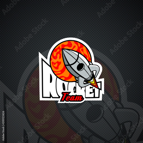 Rocket team logo template.
