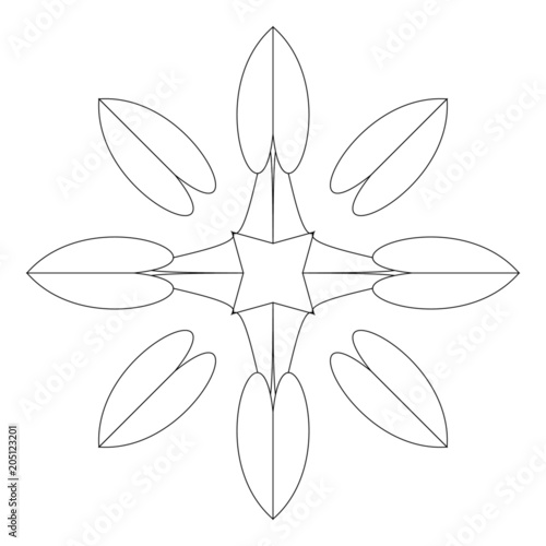 Einzigartige Schneeflocke