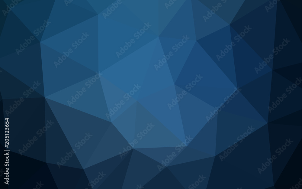 Dark BLUE vector shining triangular backdrop. Dark BLUE vector shining triangular backdrop.