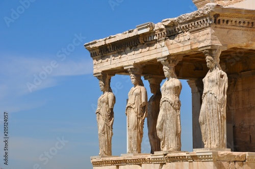 cariatides, acropole, Athènes