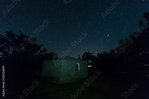 Night landscape near Aceituna. Extremadura. Spain. photo
