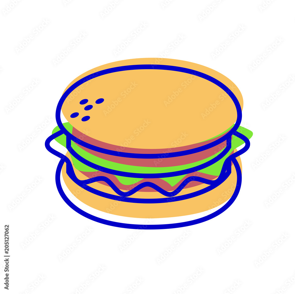 hamburger vector line icon hamburger vector line icon