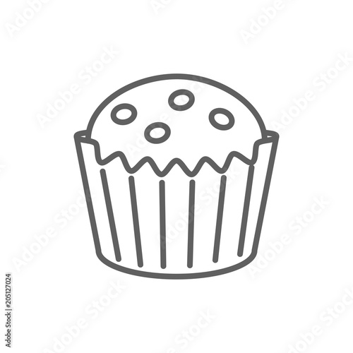 muffin vector line icon
