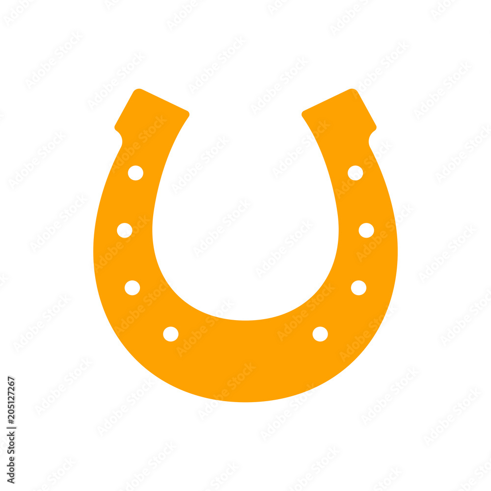 horseshoe, simple icon. vector flat illustration. horseshoe, simple icon. vector flat illustration.