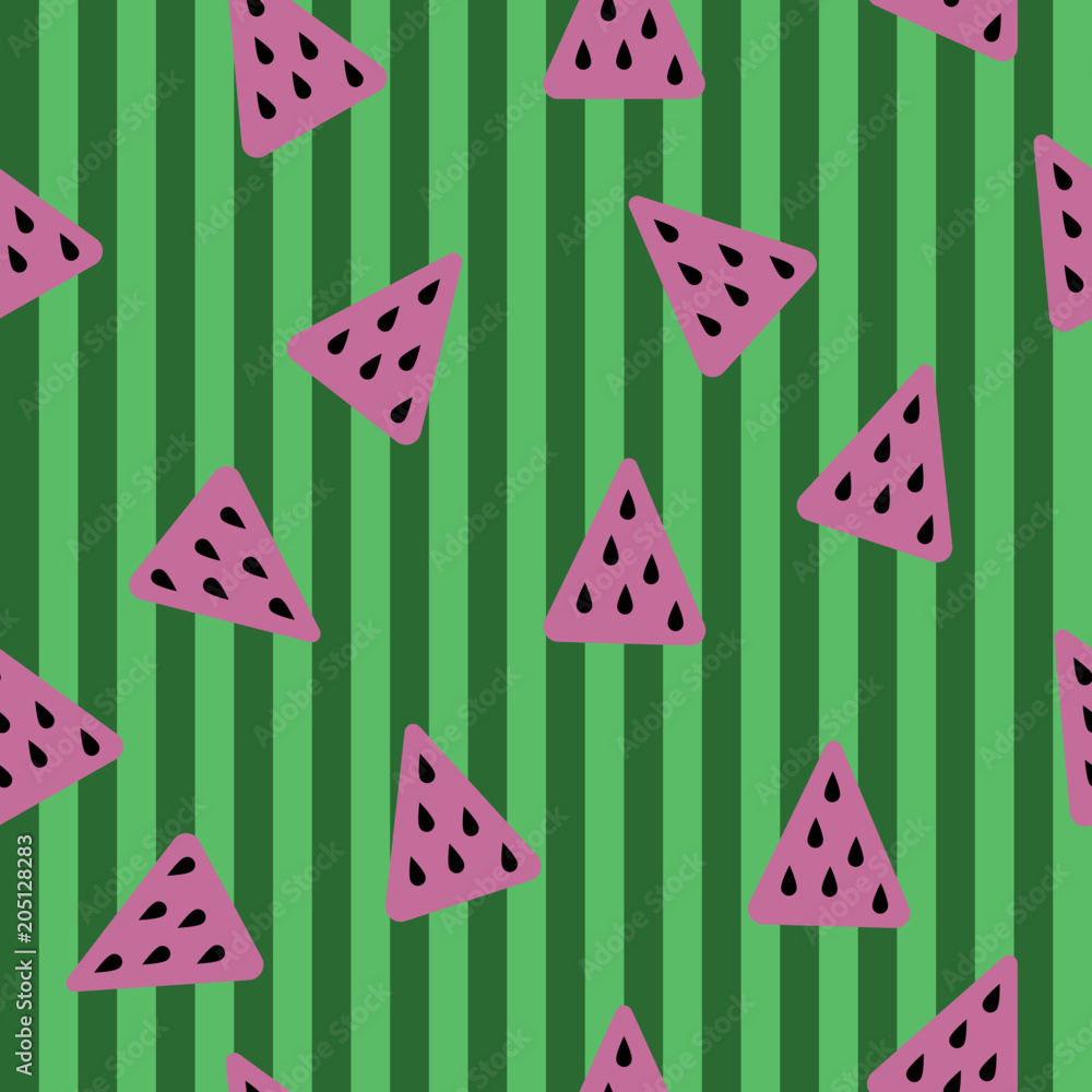 Nahtloses Wassermelone Muster Nahtloses Wassermelone Muster