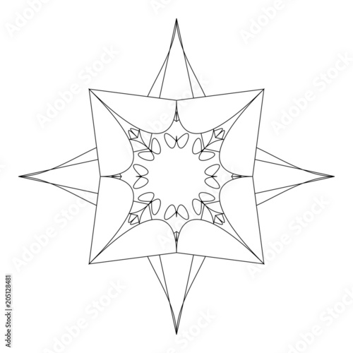 Einzigartiges Mandala zum selber ausfüllen und bearbeiten