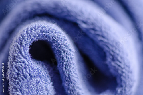 Blue towel macro