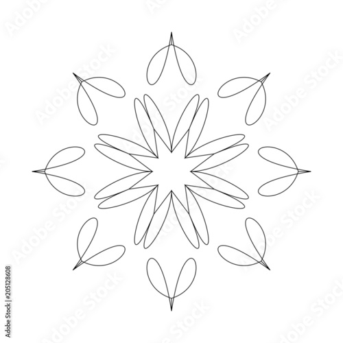 Einzigartiges Mandala zum selber ausfüllen und bearbeiten