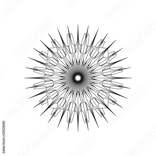 Einzigartiges Mandala zum selber ausfüllen und bearbeiten