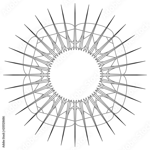 Einzigartiges Mandala zum selber ausfüllen und bearbeiten