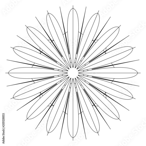 Einzigartiges Mandala zum selber ausfüllen und bearbeiten