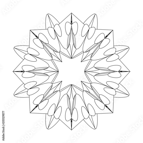 Einzigartiges Mandala zum selber ausfüllen und bearbeiten
