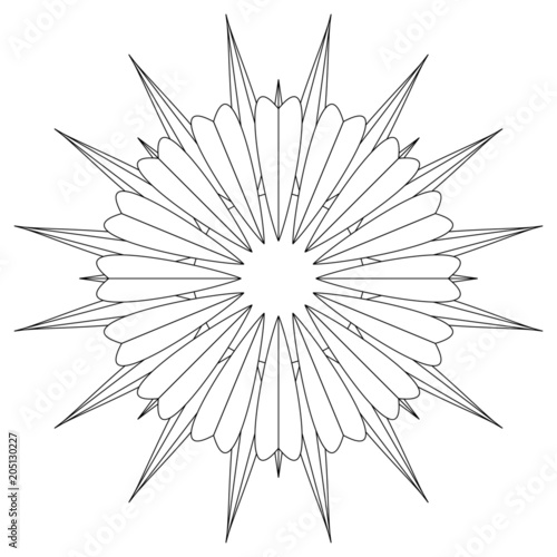 Einzigartiges Mandala zum selber ausfüllen und bearbeiten