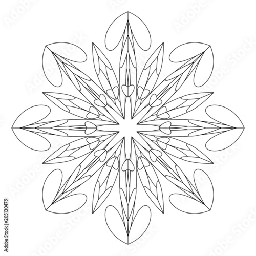 Einzigartiges Mandala zum selber ausfüllen und bearbeiten