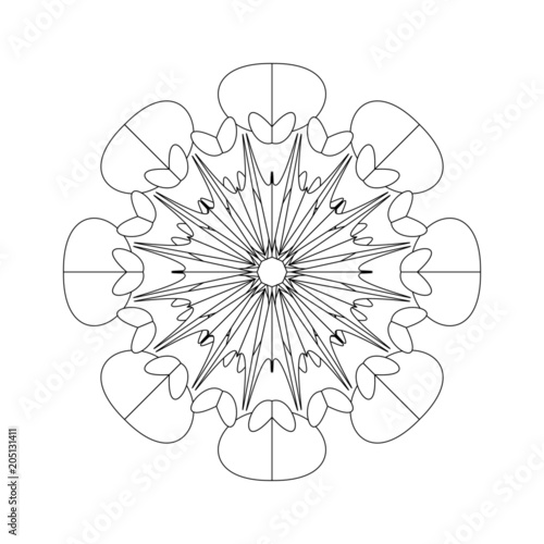 Einzigartiges Mandala zum selber ausfüllen und bearbeiten