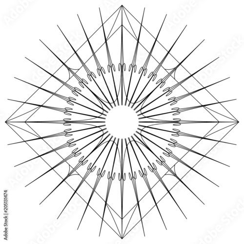 Einzigartiges Mandala zum selber ausfüllen und bearbeiten