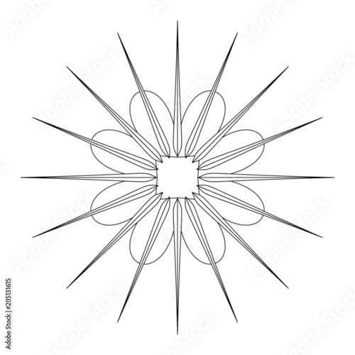 Einzigartiges Mandala zum selber ausfüllen und bearbeiten